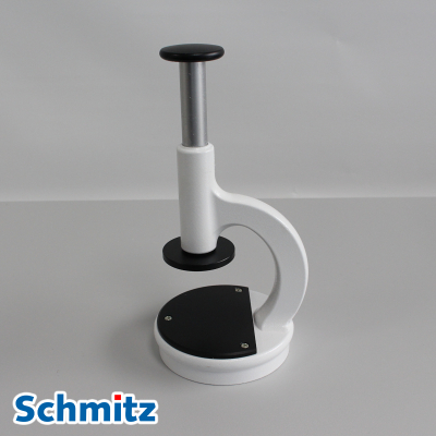 Hand-leveling press for the flat mounting of metallographic samples