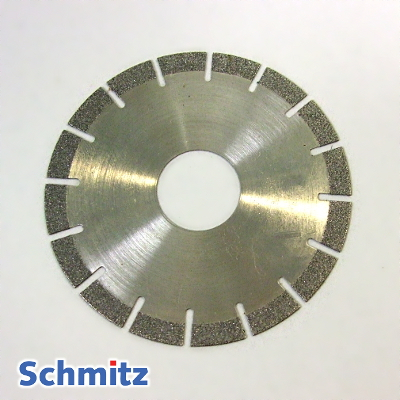 Diamanttrennscheibe Ø 80 x 0,6 x 22 x 2 mm, galvanisch gebunden für CFK, segmentiert