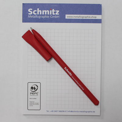 Pen and self-stick notepad for free