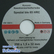Dischi da taglio a umido Ø 250x1,5x32 mm speciali fino a 65 HRC, 1VE=10 pezzi
