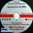 Tarcze do ciecia na mokro Ø 300x2,0x32 mm specjalne do 65 HRC, 1 opakowanie = 10 sztuk