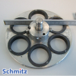Single specimen holder D= 50 mm with reduction rings to D= 40 mm for PowerPro, second-hand