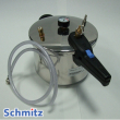 Pressure pot, 6 l capacity, with a filling hose and a pressure valve