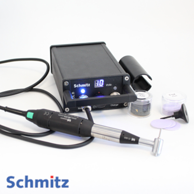 MobiPol, portable grinding and polishing unit. Optionally with electrolytic polishing unit (etching pencil).